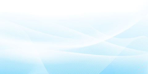 Abstract white wavy glowing lines on a blue background. Futuristic digital high-technology pattern. Health Care concept. Vector illustration