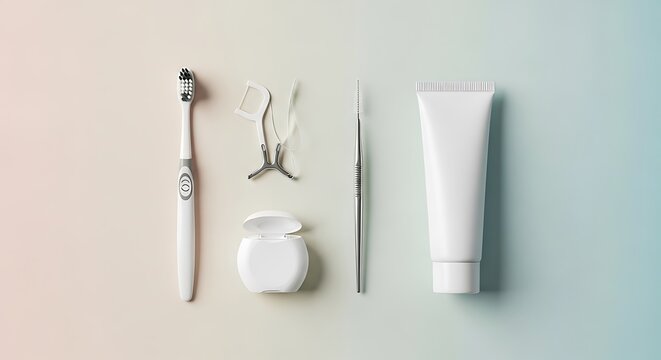Dental Hygiene Essentials: Minimalist Still Life