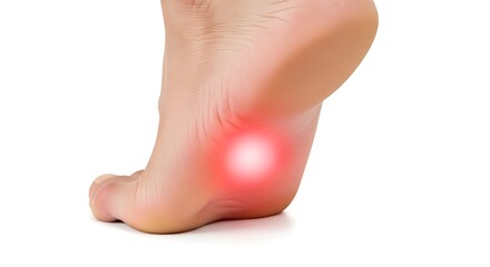 Fototapeta premium Heel Pain: Plantar Fasciitis or Achilles Tendonitis