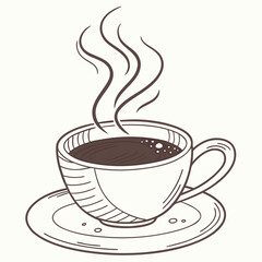 Obraz premium cup of coffee with steam