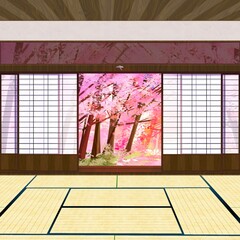 春の和室