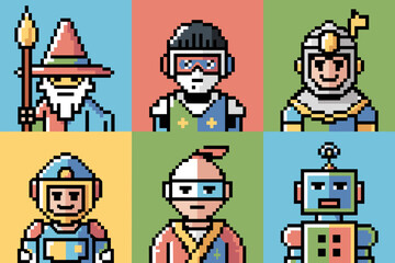 Vibrant Community Collage of Diverse Characters Celebrating Unity in Bold Colors