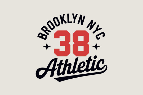Vintage Brooklyn Athletic Apparel Design Reflecting Urban Sports Culture