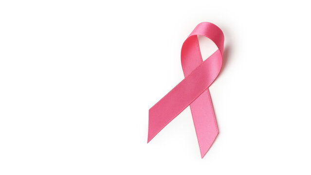 Support for breast cancer awareness with a pink ribbon symbol