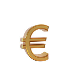 Fototapeta premium Three-Dimensional Golden Euro Symbol (€) for Finance, European Currency, and Wealth Design