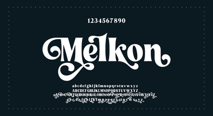 Luxury font alphabet logo. Typography beauty fashion elegant minimalist serif italic fonts decorative wedding vintage retro logos. vector illustration. © Brand_Studio