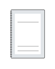 大人ミニマルのノートイラスト｜シンプル文房具のベクター素材