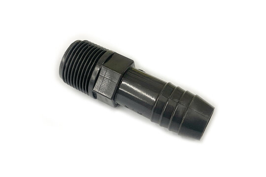 Black PVC pipe fitting adapter