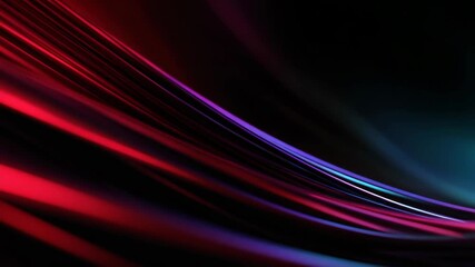 Futuristic abstract light trails with vibrant red and purple curves - Powered by Adobe