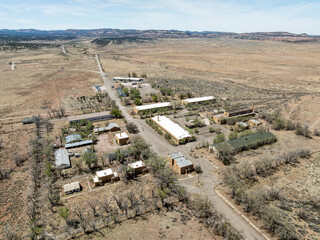 Aerial of an Abandoned Army Military Base - Fort Wingate, New Mexico