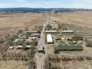 Aerial of an Abandoned Army Military Base - Fort Wingate, New Mexico