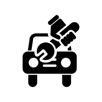 Vector illustration of single isolated car repair icon