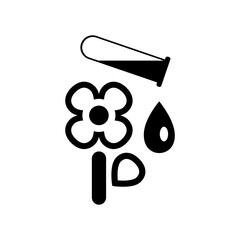 Vector illustration of single isolated flower icon 