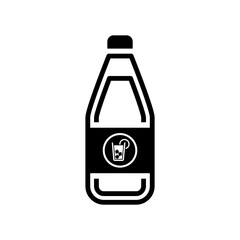 Vector illustration of single isolated drink bottle icon 