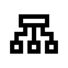 Obraz premium Vector illustration of pixel computer icon