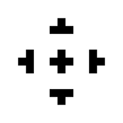 Obraz premium Vector illustration of single isolated pixel pc icon