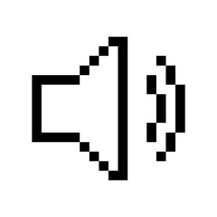 Fototapeta premium Vector illustration of single isolated pixel pc icon