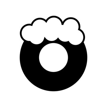Vector illustration of single isolated donut icon 