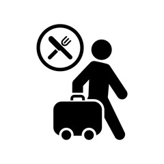 Vector illustration of single isolated travel food icon