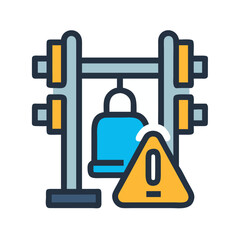 Warning Sign Near Industrial Equipment Depicts Potential Hazards and Safety Measures
