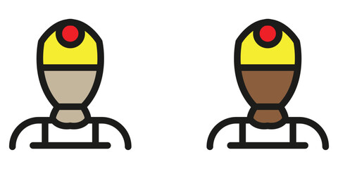 Diverse stylized avatar set representing people of different ethnicities, perfect for website profiles or creative team introductions, modern and inclusive