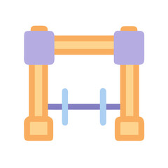 Abstract Illustration of Parallel Bars in Pastel Colors for Sport Concepts