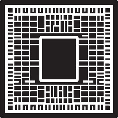 qr code on black background