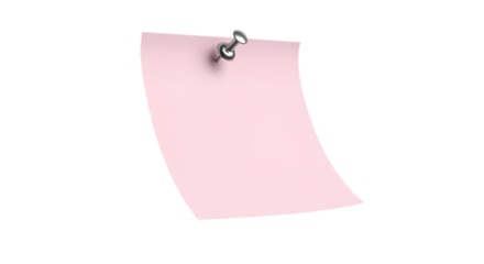 Pink paper note pinned to black background with silver pushpin