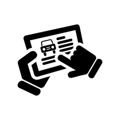 Obraz premium Automotive website on tablet