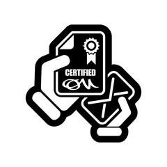 Obraz premium Mail with certification document