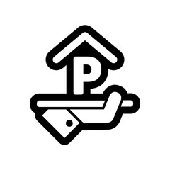 Hotel icon. Parking.