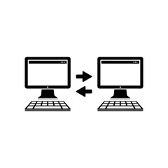 Computer data transfer - Minimal flat icon