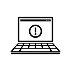 Computer alert - Flat minimal icon