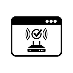 Router check - Vector flat minimal icon