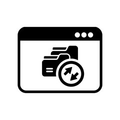 Data transfer window - Vector flat minimal icon