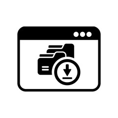 Download window - Vector flat minimal icon