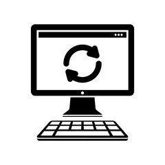 Refresh computer - Vector flat minimal icon