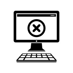 Computer error - Vector flat minimal icon