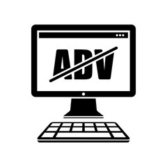 Advertising stop - Vector flat minimal icon