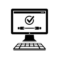 Checking usb connect to pc - Vector flat minimal icon