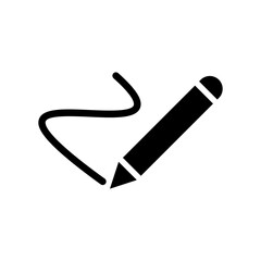 Handwriting pen  concept - Vector flat minimal icon