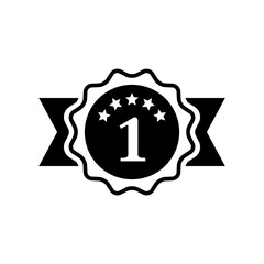 The number one - Best rating symbol - Vector flat minimal icon