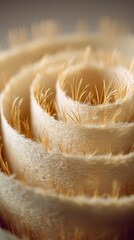 Detailed close-up of a cream rose featuring layered petals and golden filaments, highlighting the intricate textures and natural beauty of floral design