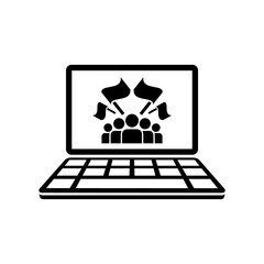 Fans crowd flat icon