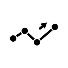 Financial increase report icon