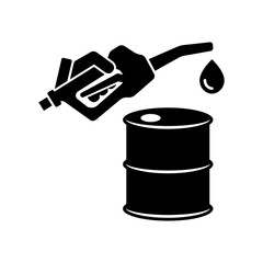 Fuel barrel flat icon