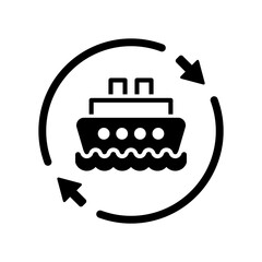 Obraz premium Boat services renew icon