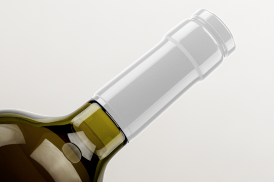 Wine bottle capsule png mockup