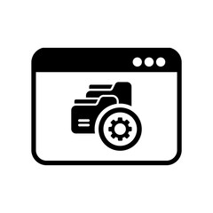 Folders process flat icon