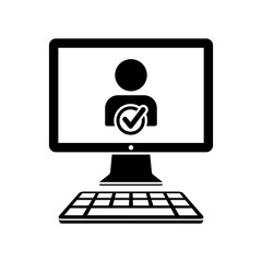 Check web contact - Vector icon